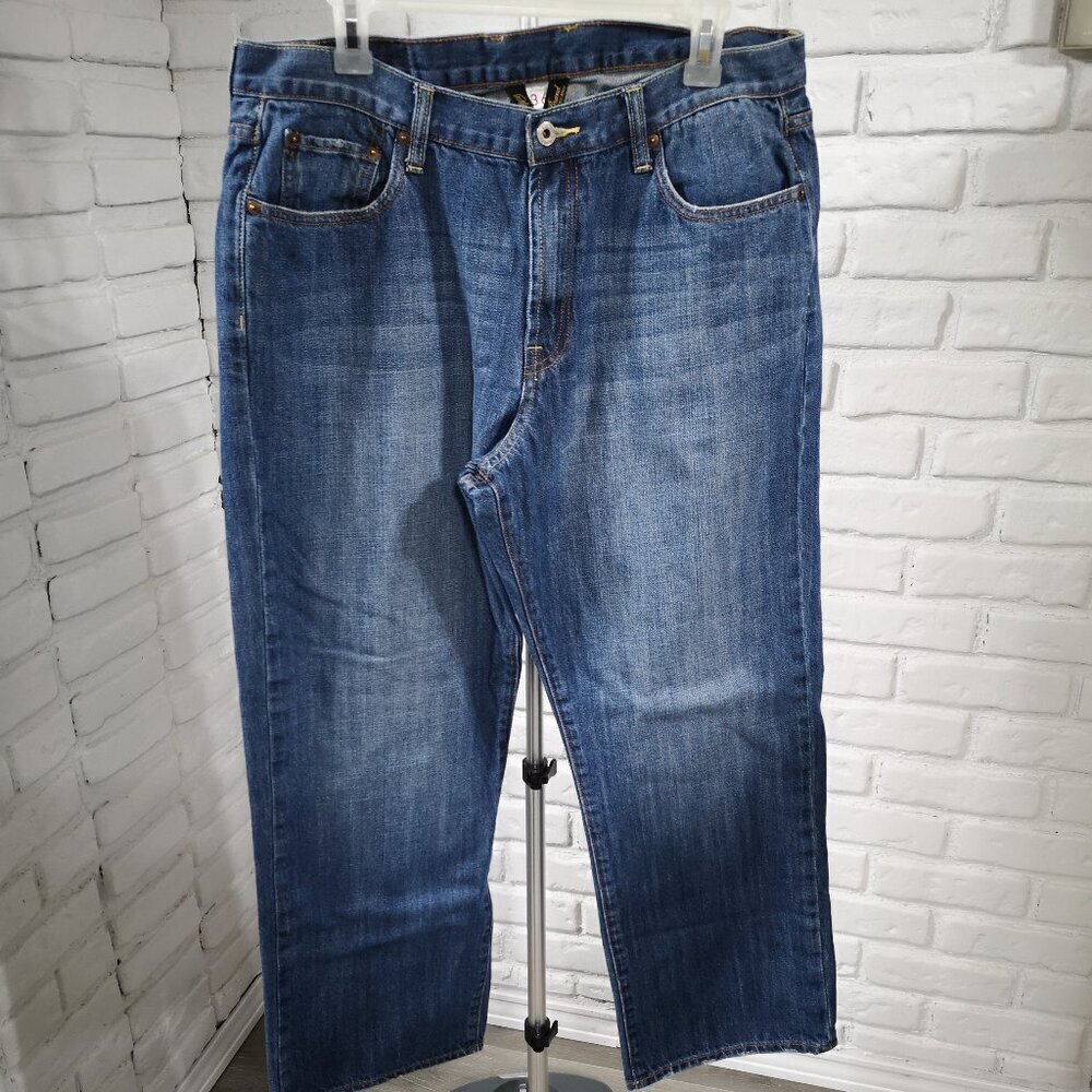 Lucky Brand Men's Size 36 Gunther Straight Leg Medium Wash Blue Jeans